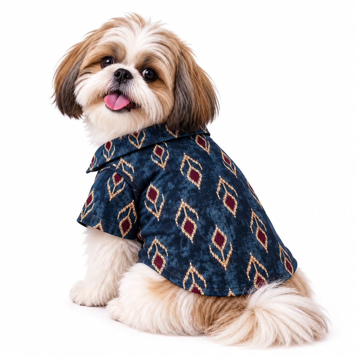 Thunder Tails Festive Dog Shirt - Navy