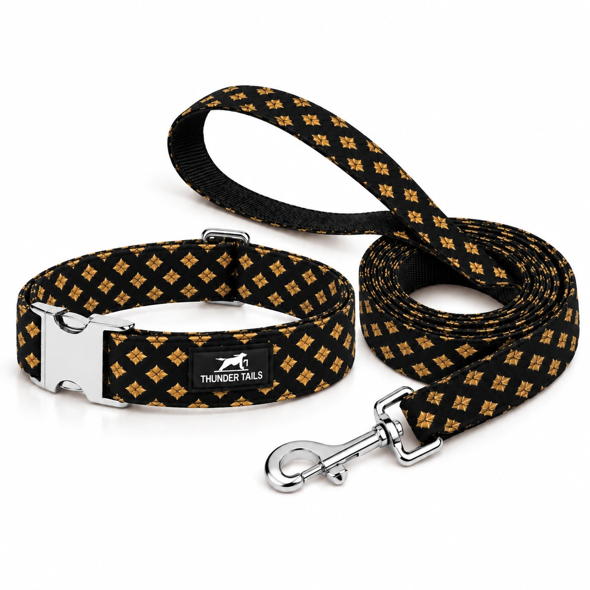 Thunder Tails Rangrez Collar + Leash Set - Black