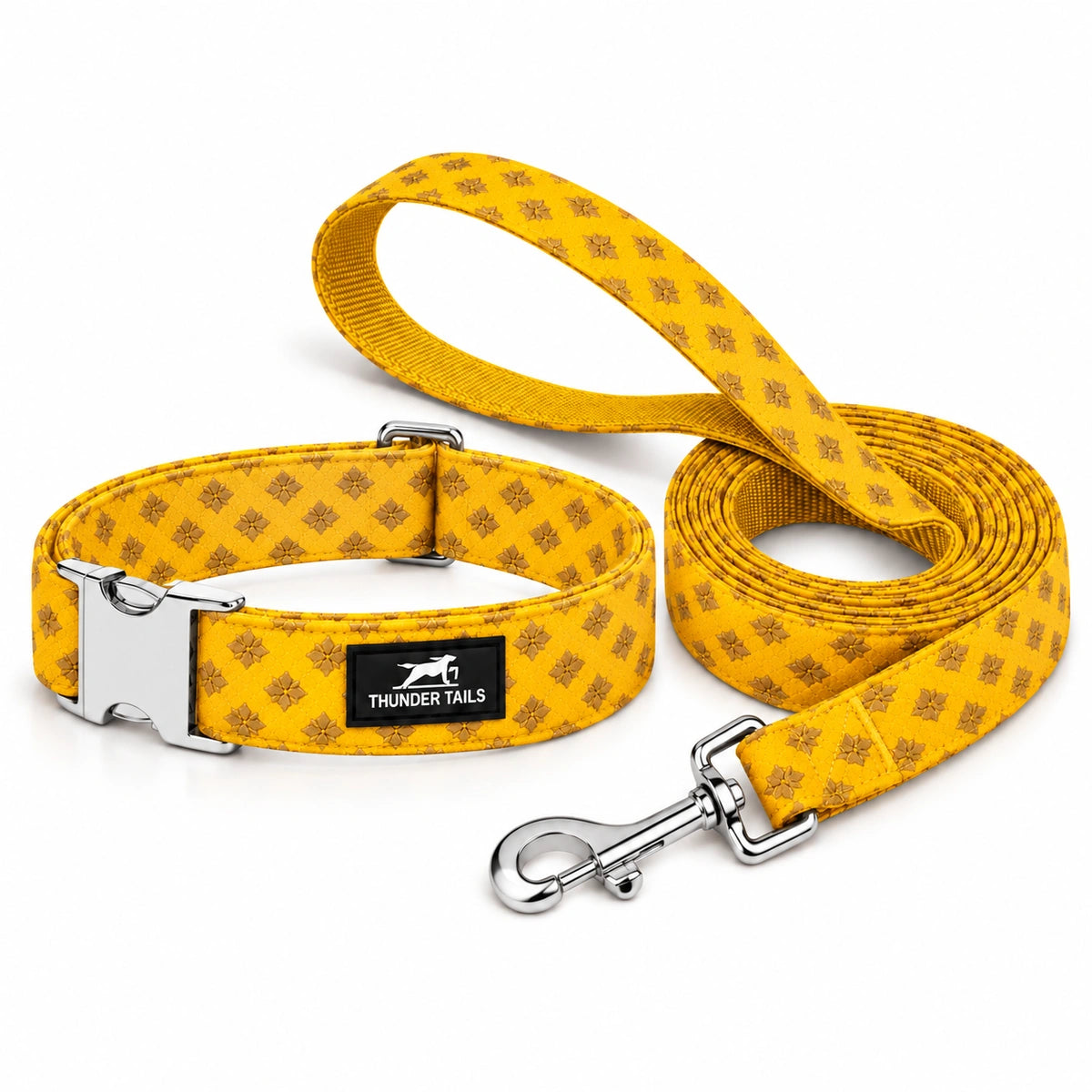 Thunder Tails Rangrez Collar + Leash Set - Yellow