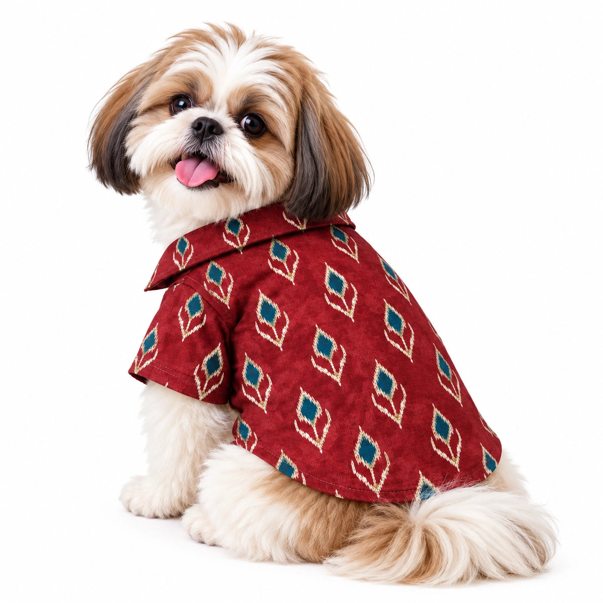 Thunder Tails Festive Dog Shirt - Red