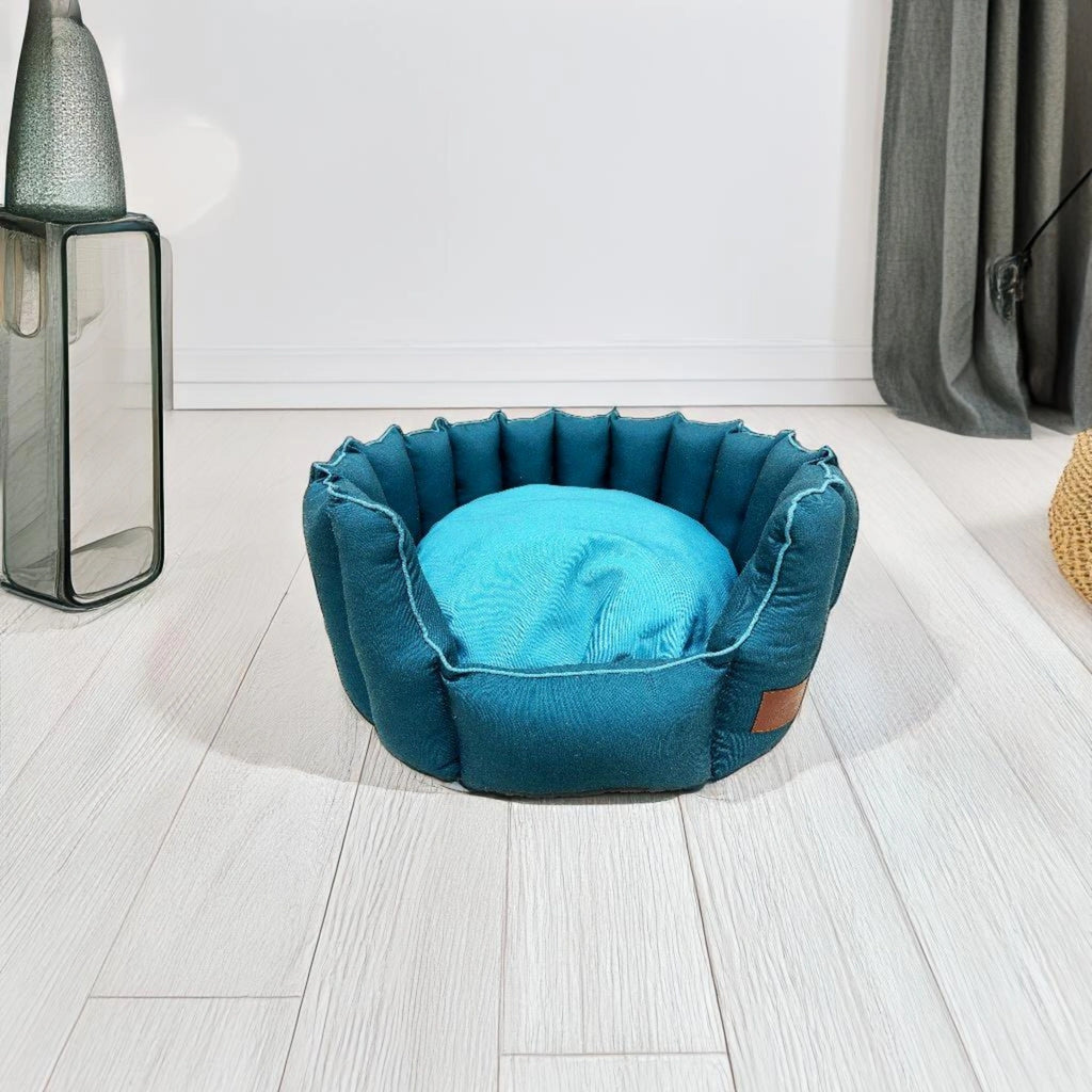 Thunder Tails Snuggle Dog Beds- Petrol
