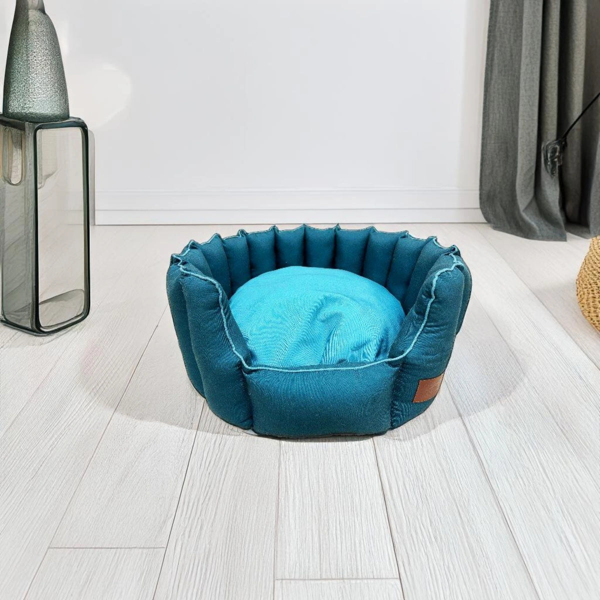 Thunder Tails Snuggle Dog Beds- Petrol