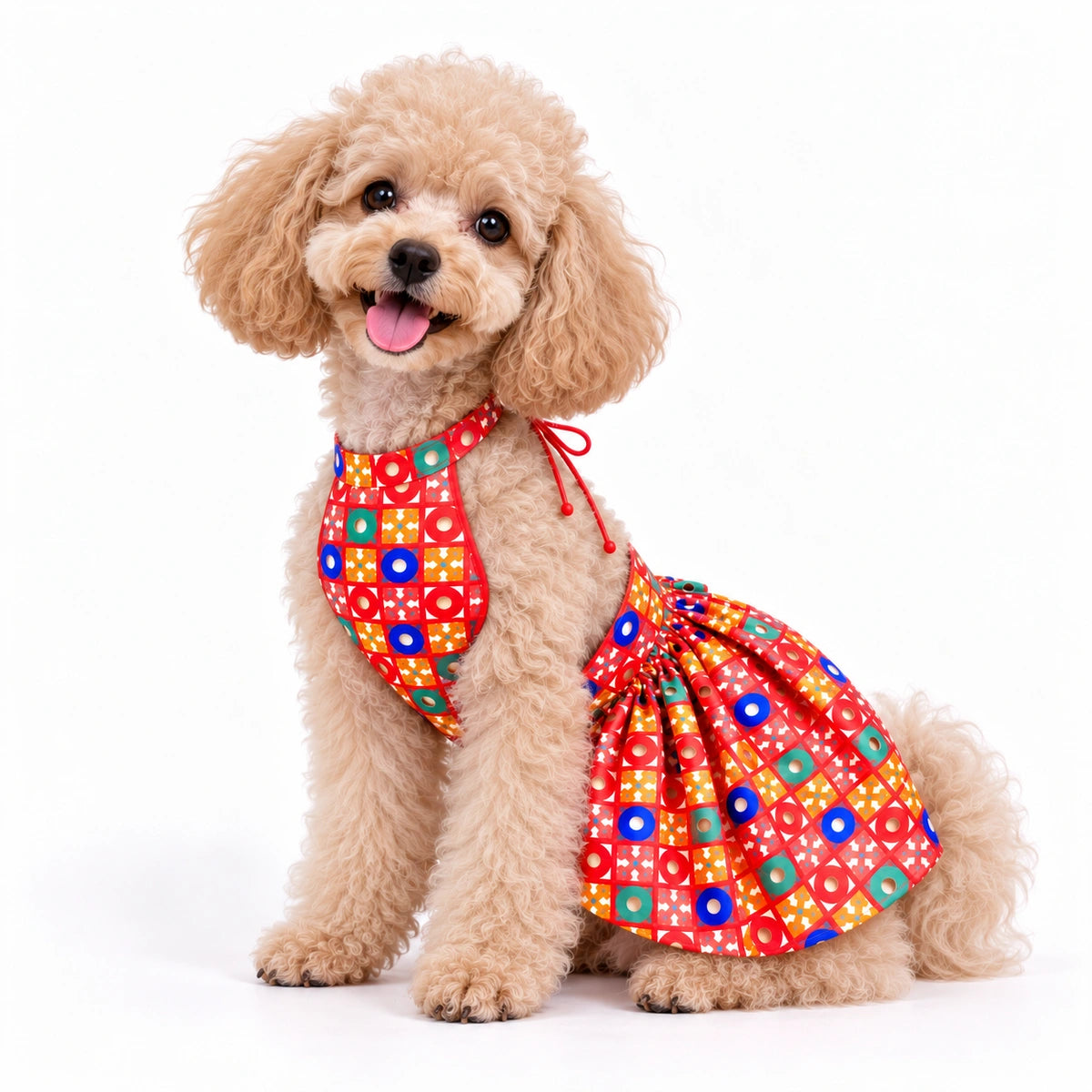 Thunder Tails Dandiya Days White Mirror Work Dog Lehenga