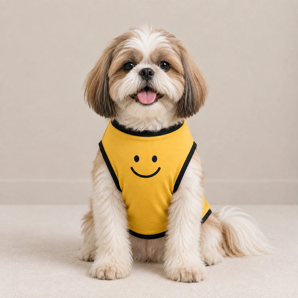 Thunder Tails Pawlished Super Soft Dog T-shirt - Smiley