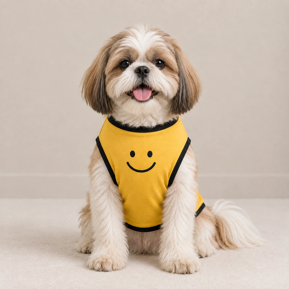 Thunder Tails Pawlished Super Soft Dog T-shirt - Smiley