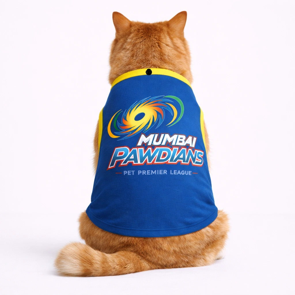 Thunder Tails Pet Premier League T-shirt - Mumbai Pawdians