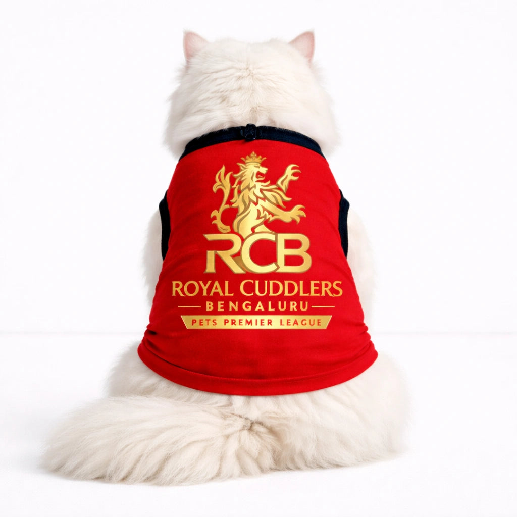 Thunder Tails Pet Premier League T-shirt - Royal Cuddlers Bengaluru