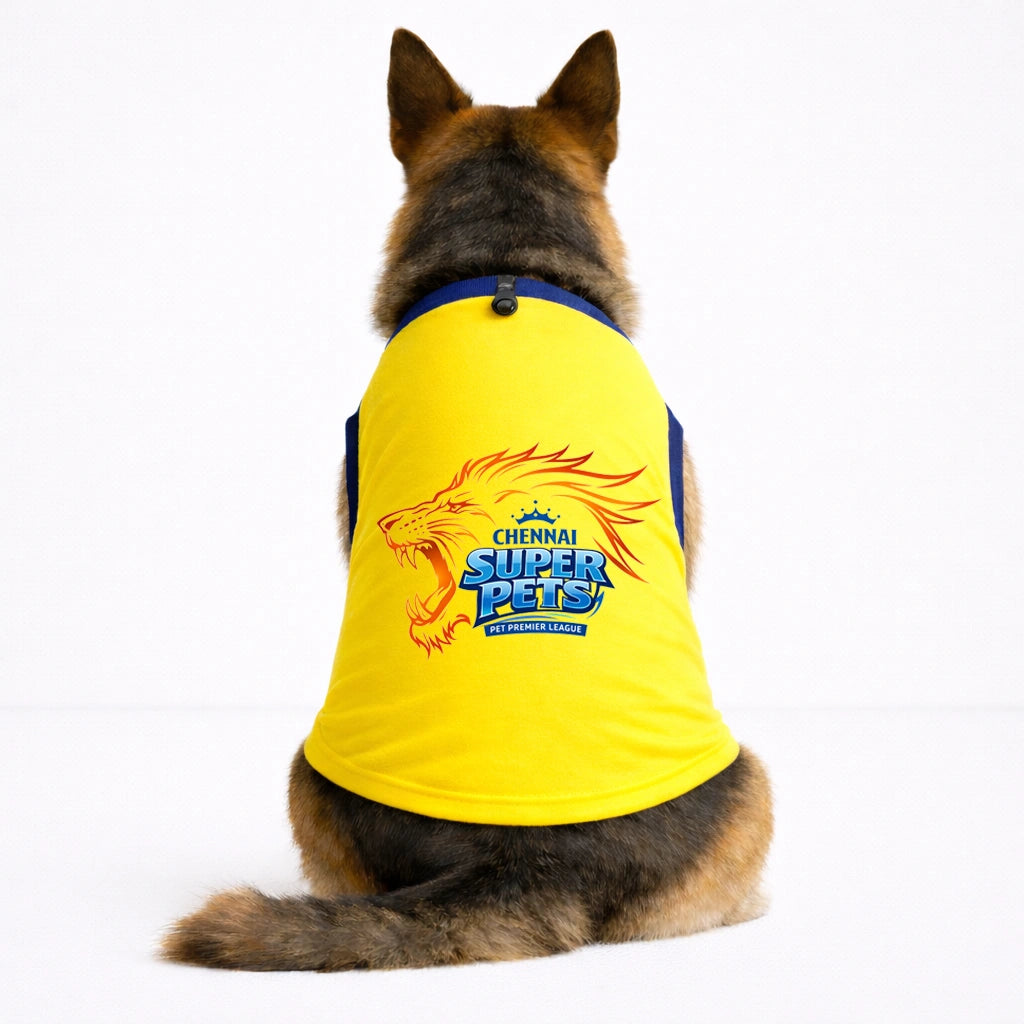 Thunder Tails Pets Premier League Graphic T-shirt - Chennai Super Pets