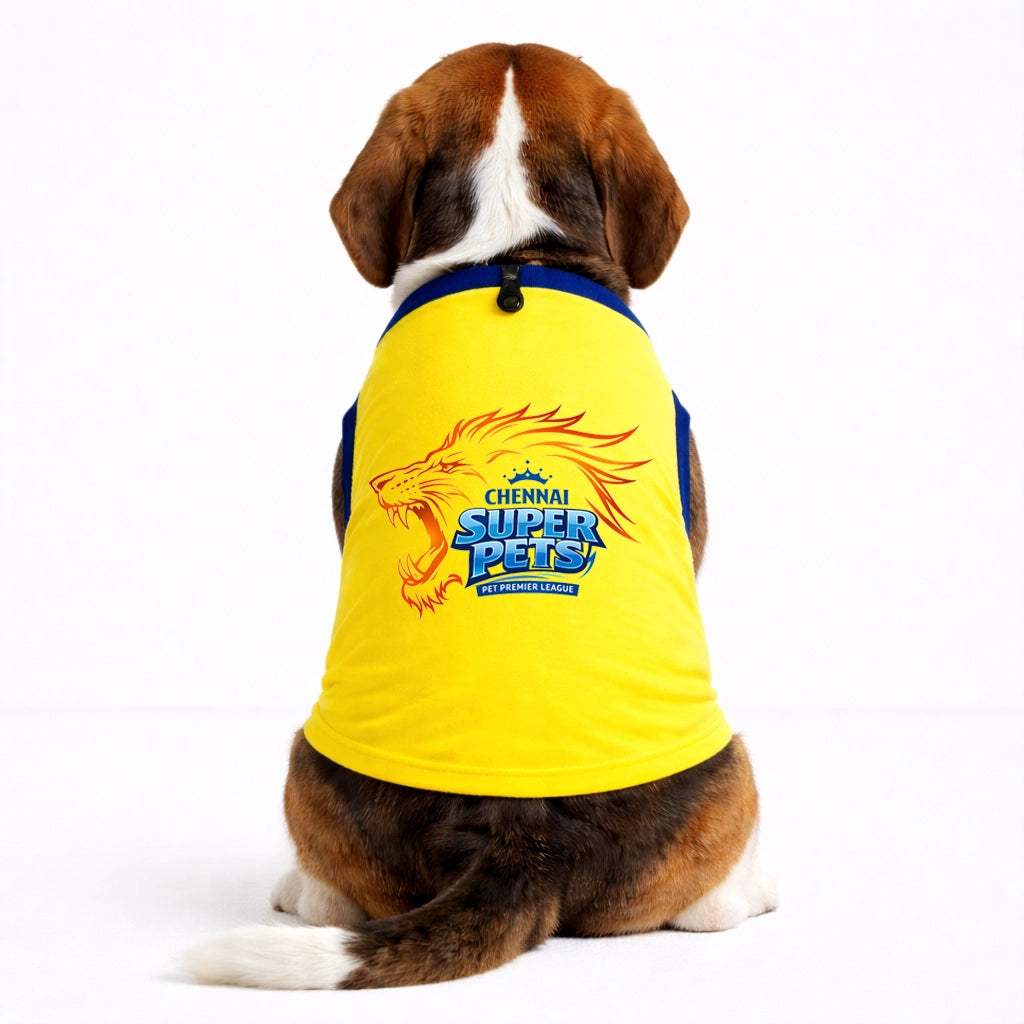 Thunder Tails Pets Premier League Graphic T-shirt - Chennai Super Pets