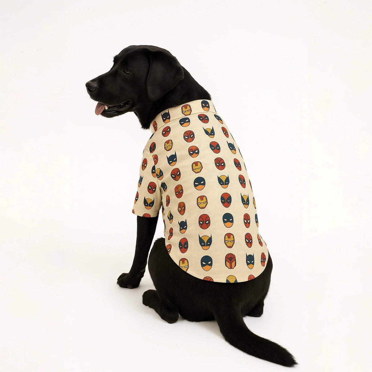 Thunder Tails Beige Superhero Casual Shirt