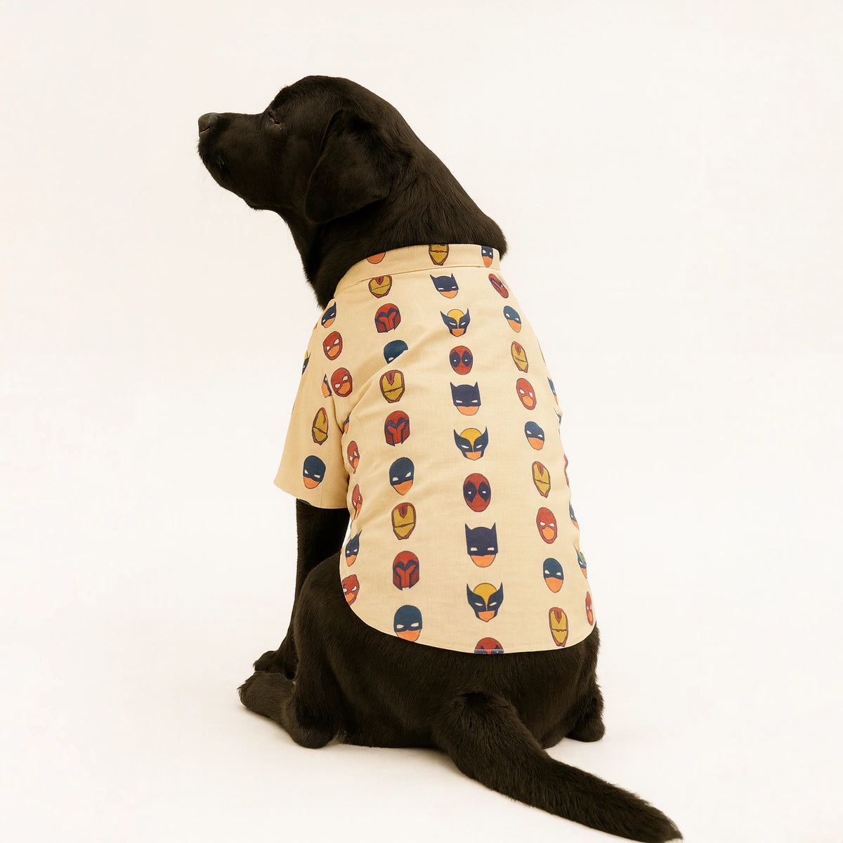 Thunder Tails Beige Superhero Casual Shirt