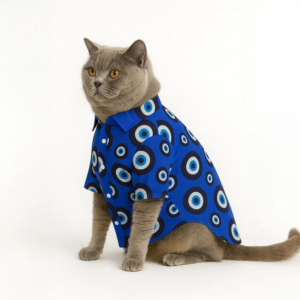 Thunder Tails Blue Evil Eye Casual Shirt