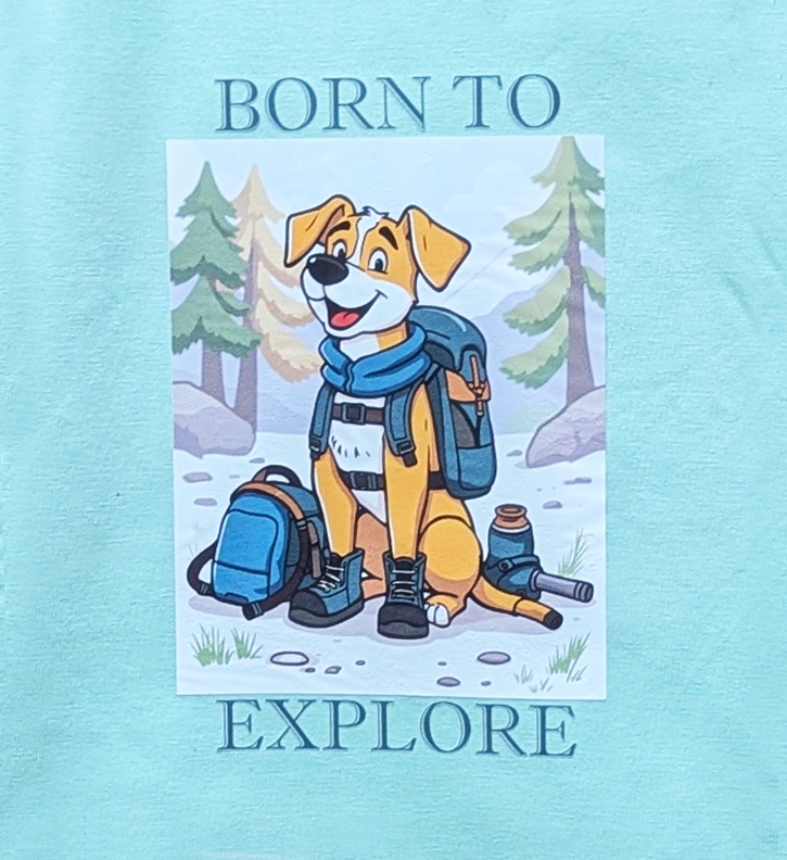 Thunder Tails BORN TO EXPLORE Adjustable Graphic T-shirt
