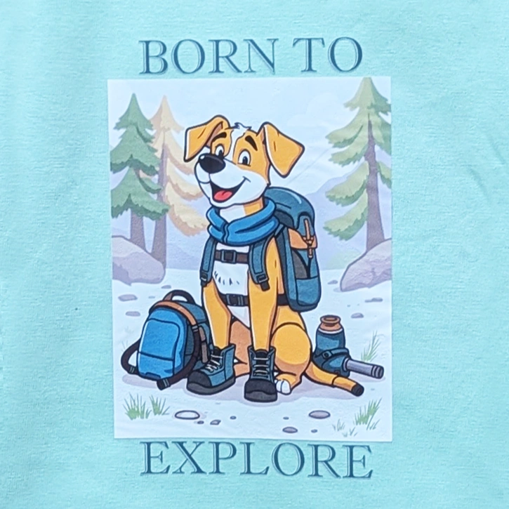 Thunder Tails BORN TO EXPLORE Adjustable Graphic T-shirt