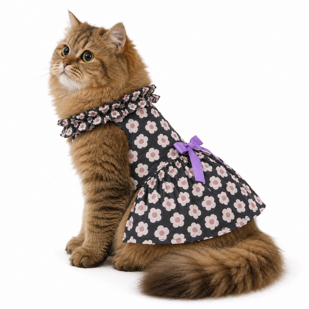 Thunder Tails Black Floral Frock