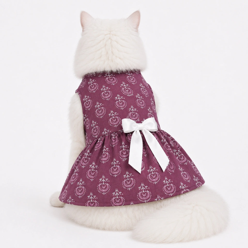 Thunder Tails Cat Frock - Mauve