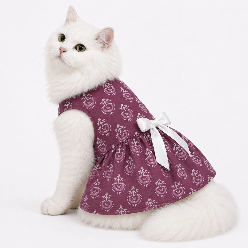 Thunder Tails Cat Frock - Mauve