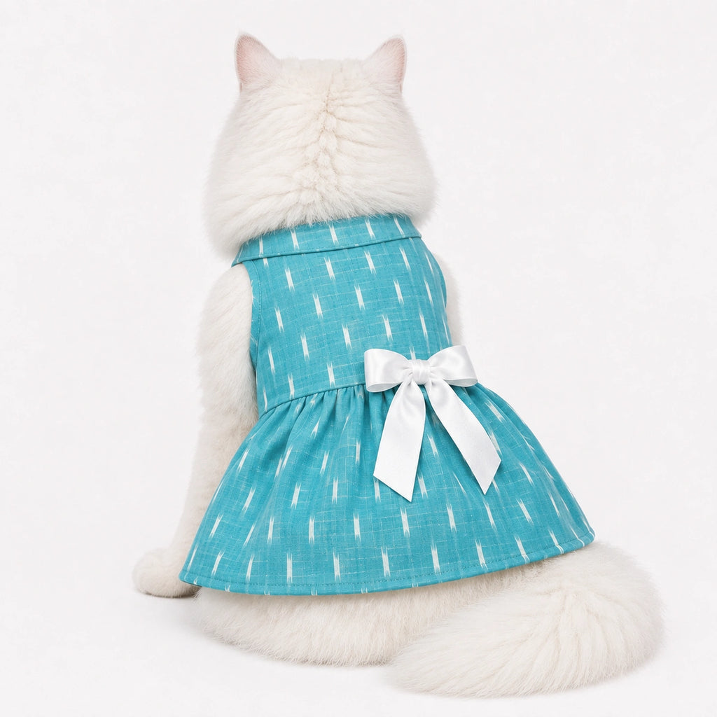 Thunder Tails Cat Frock - Teal