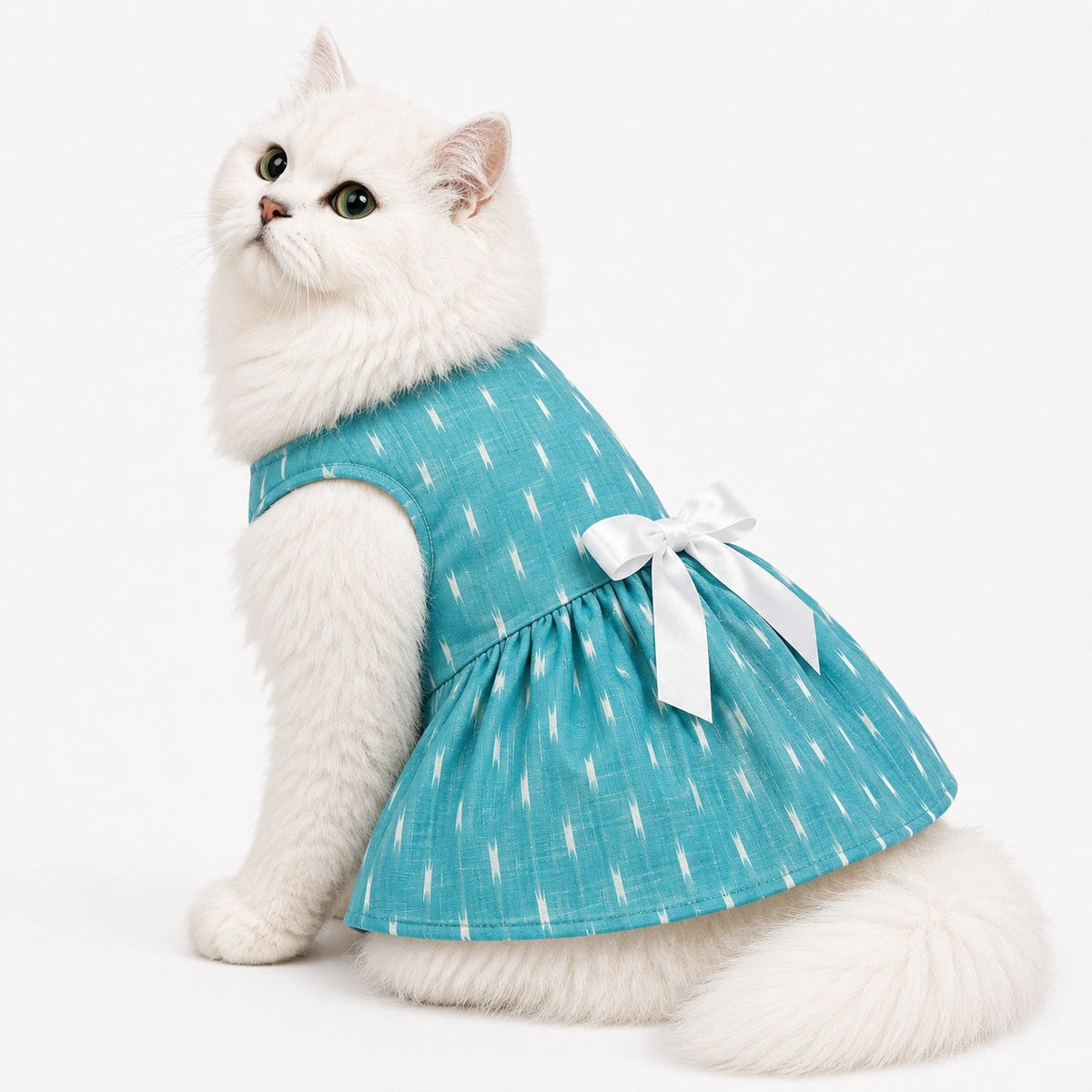 Thunder Tails Cat Frock - Teal