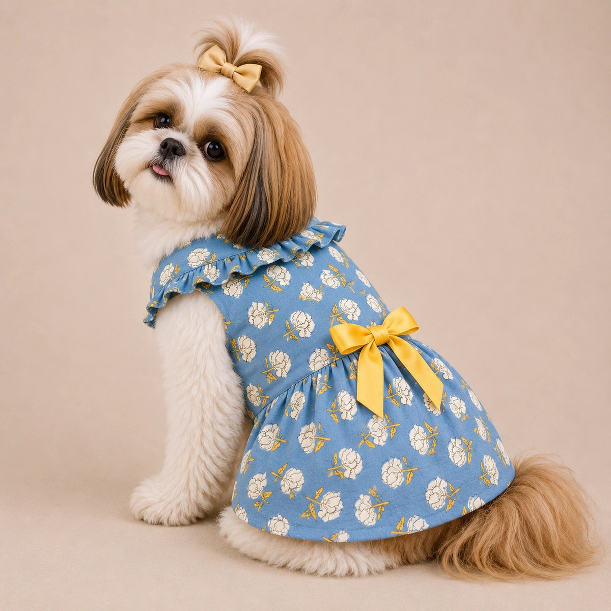 Thunder Tails Dog Frock - Light Blue