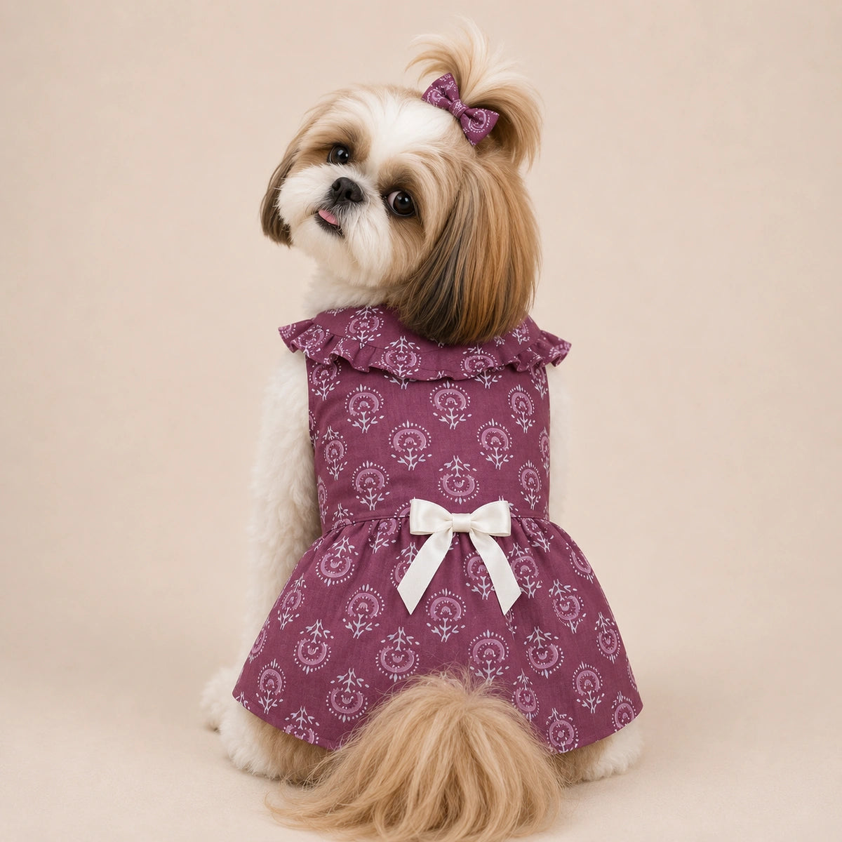 Thunder Tails Dog Frock - Mauve