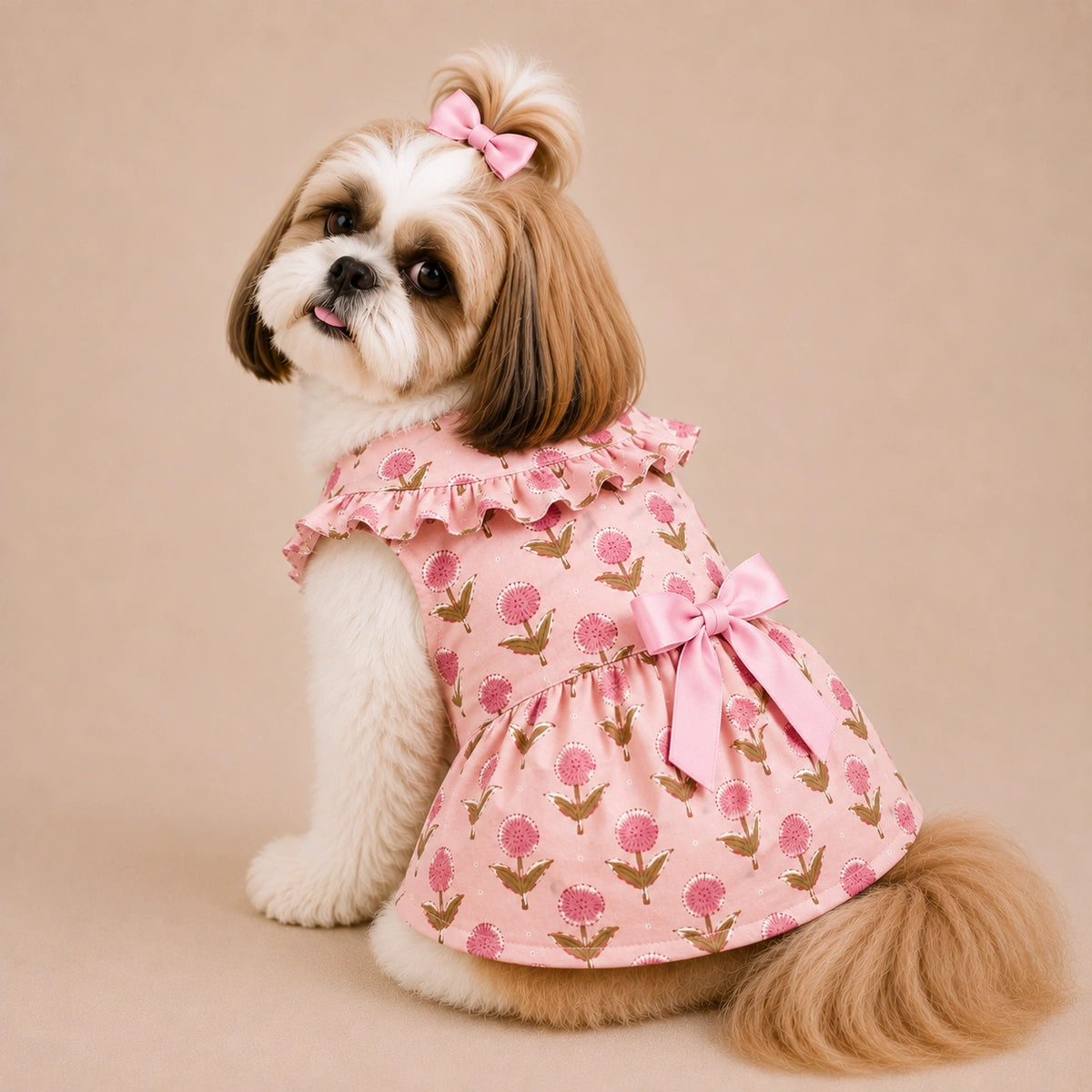 Thunder Tails Dog Frock - Pink