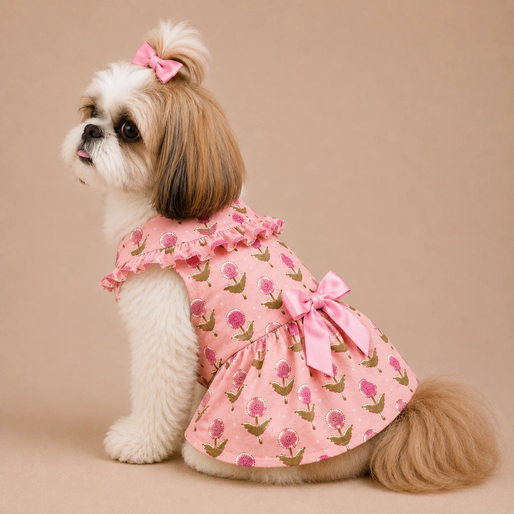 Thunder Tails Dog Frock - Pink