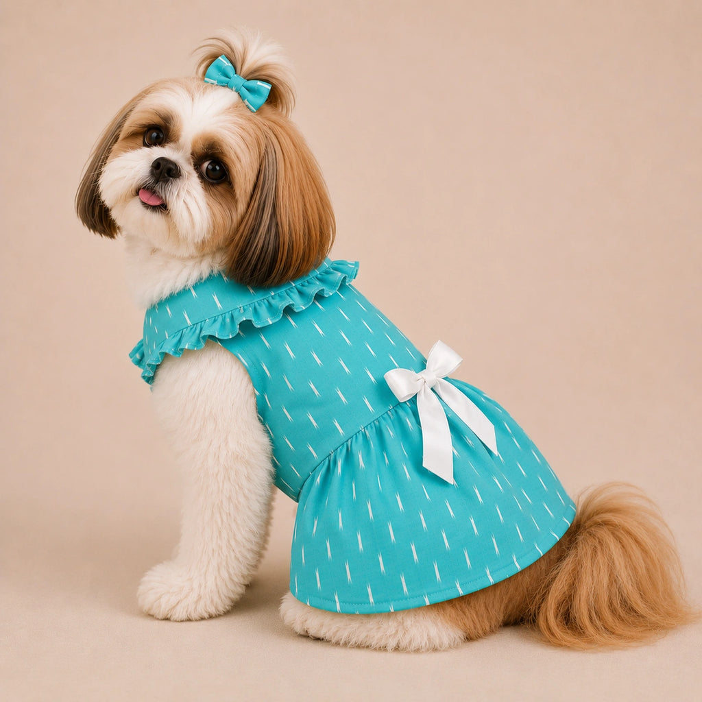 Thunder Tails Dog Frock - Teal