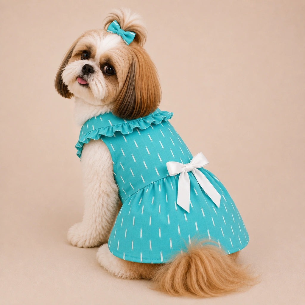 Thunder Tails Dog Frock - Teal