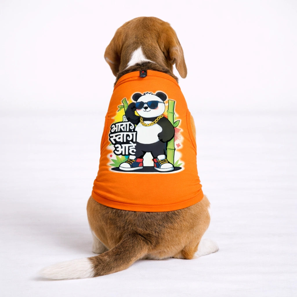 Thunder Tails Dog Graphic T-shirt - Bhari Swag Aahe