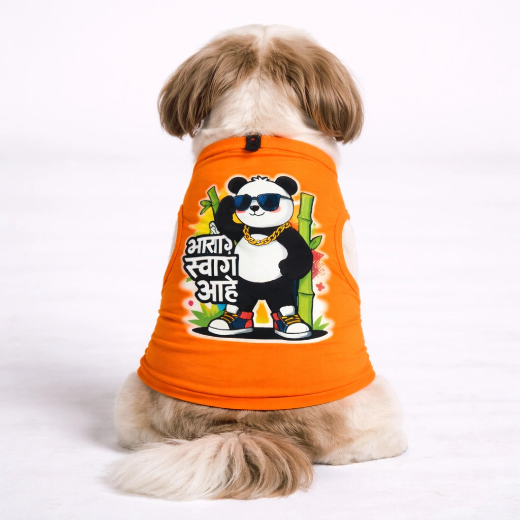 Thunder Tails Dog Graphic T-shirt - Bhari Swag Aahe