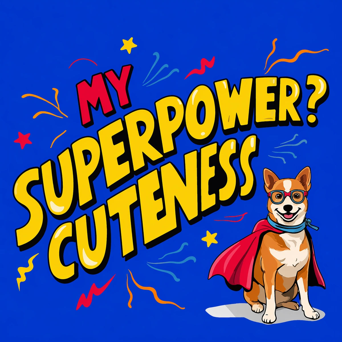 Thunder Tails My Superpower? Cuteness Adjustable Graphic T-shirt