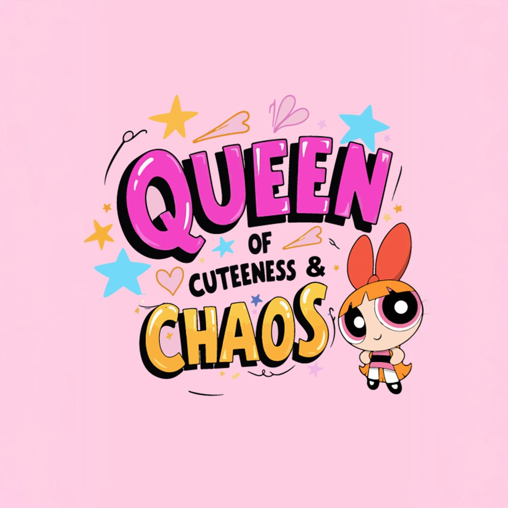 Thunder Tails Queen of Cuteness & Chaos Adjustable Graphic T-shirt
