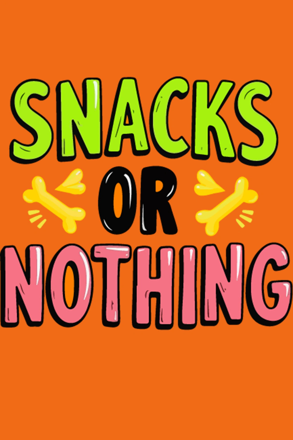 Thunder Tails Snacks or Nothing Adjustable Graphic T-shirt