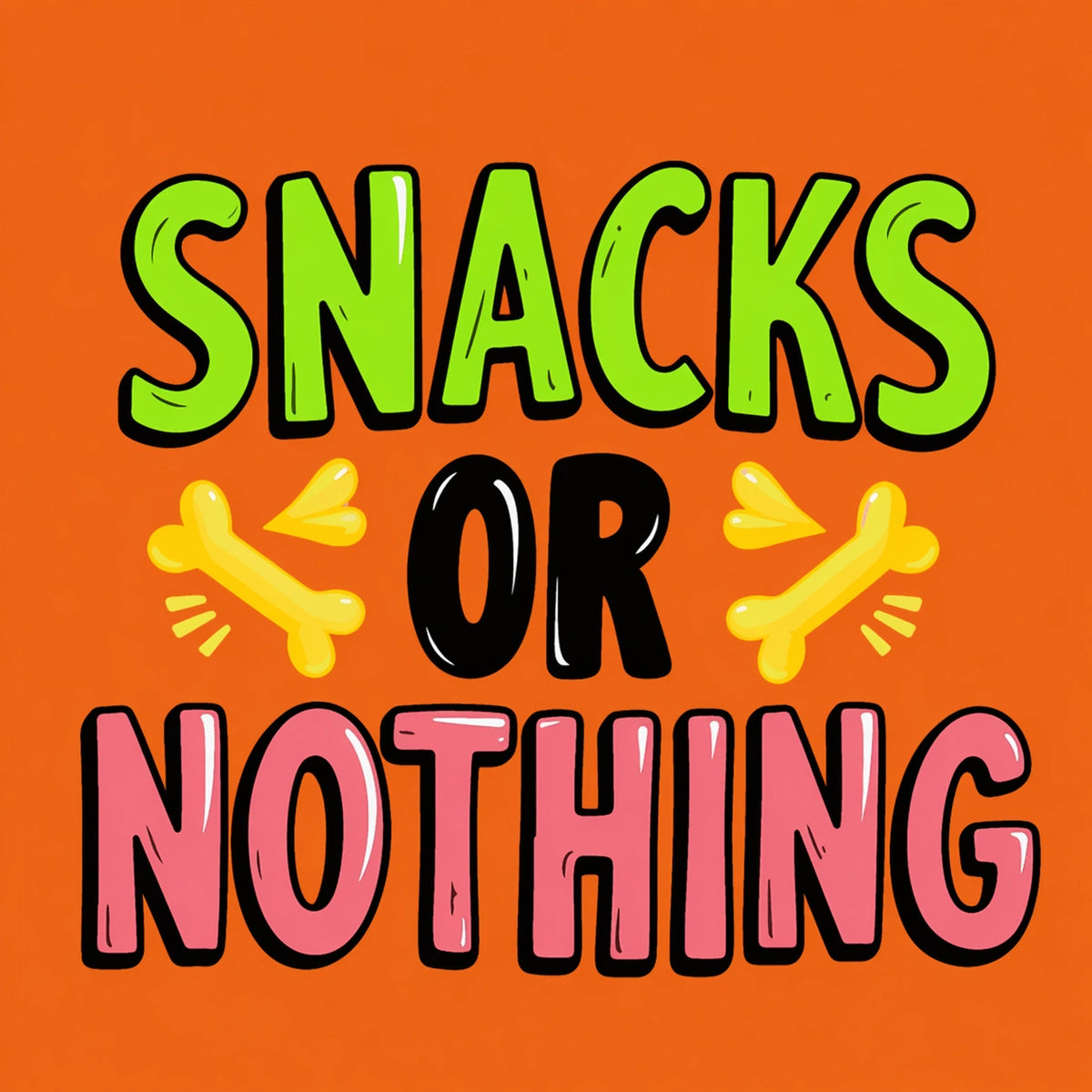 Thunder Tails Snacks or Nothing Adjustable Graphic T-shirt