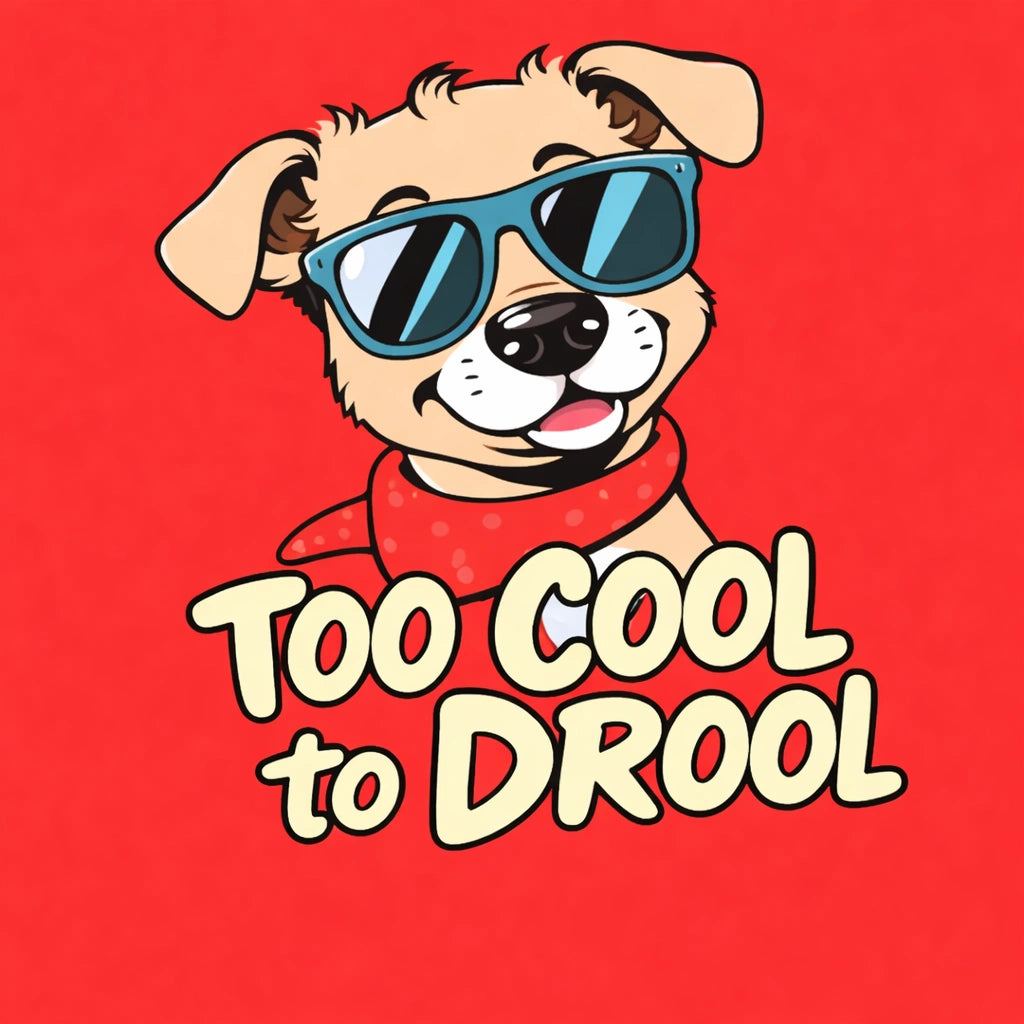 Thunder Tails Too Cool to Drool Adjustable Graphic T-shirt