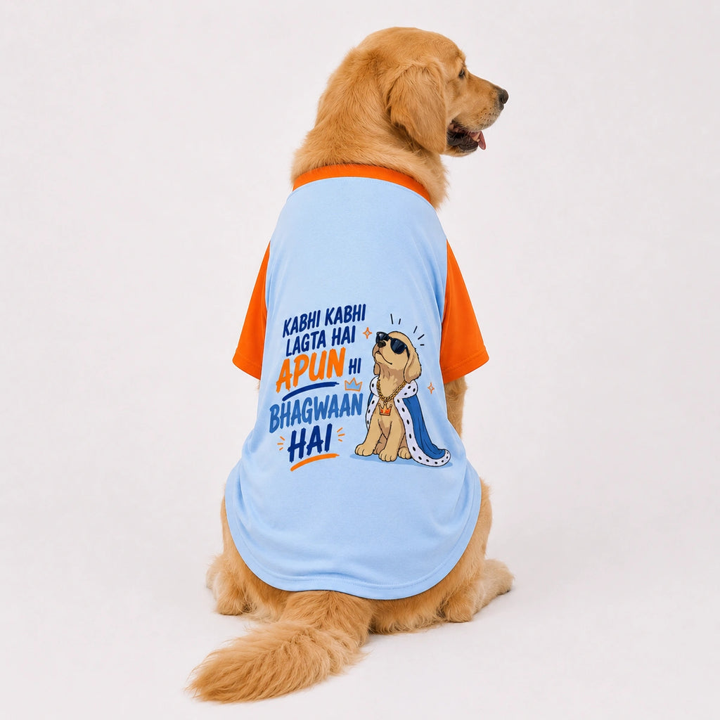 Thunder Tails Lagta hai apun hi bhagwan hai Graphic T-shirt with Sleeves