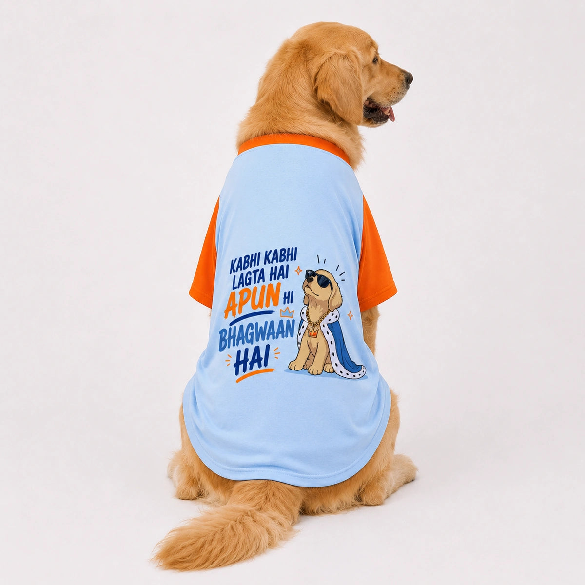 Thunder Tails Lagta hai apun hi bhagwan hai Graphic T-shirt with Sleeves