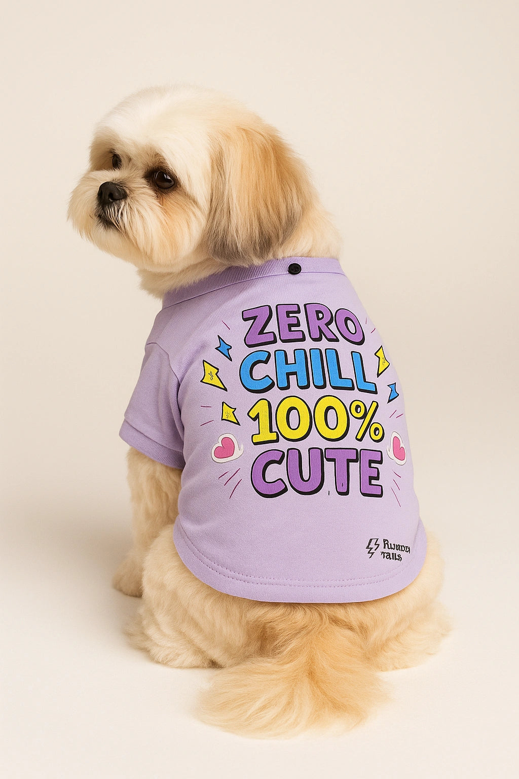 Thunder Tails Zero Chill, 100% Cute Adjustable Graphic T-shirt