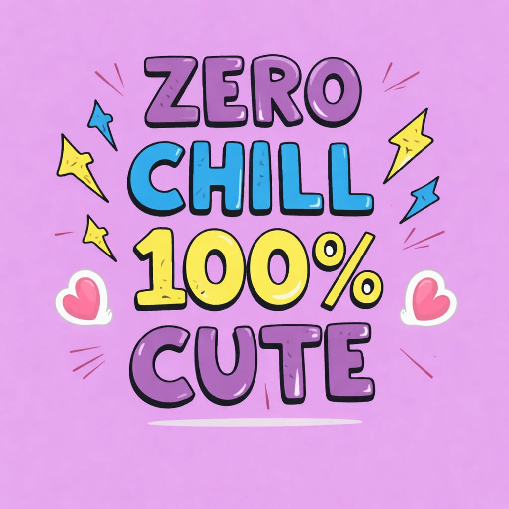 Thunder Tails Zero Chill, 100% Cute Adjustable Graphic T-shirt