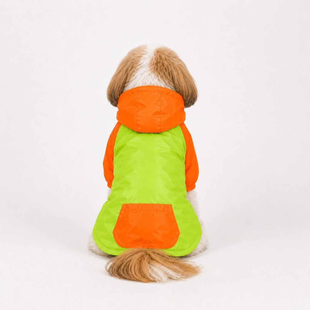 Thunder Tails Drizzle Sizzle 2.0 Raincoat -Neon/Orange