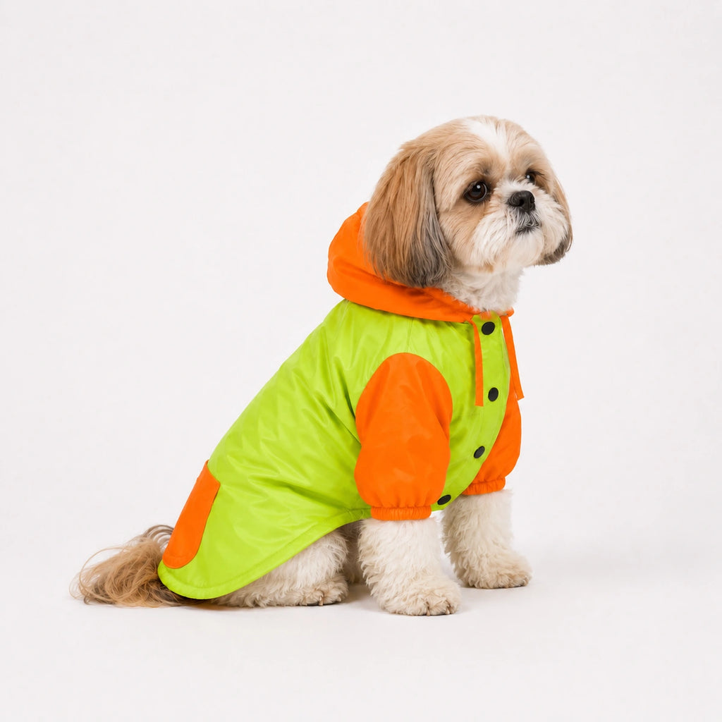 Thunder Tails Drizzle Sizzle 2.0 Raincoat -Neon/Orange