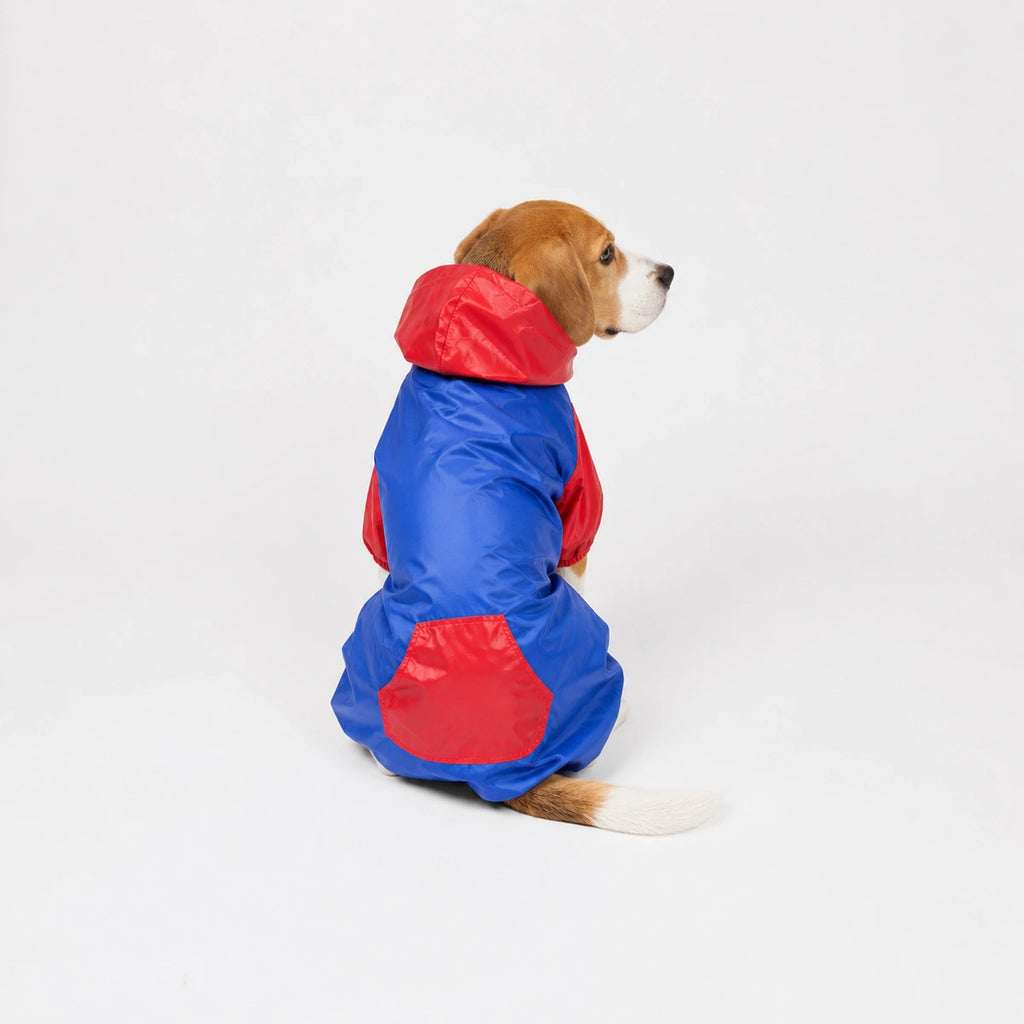Thunder Tails Drizzle Sizzle 2.0 Raincoat - Blue/Red
