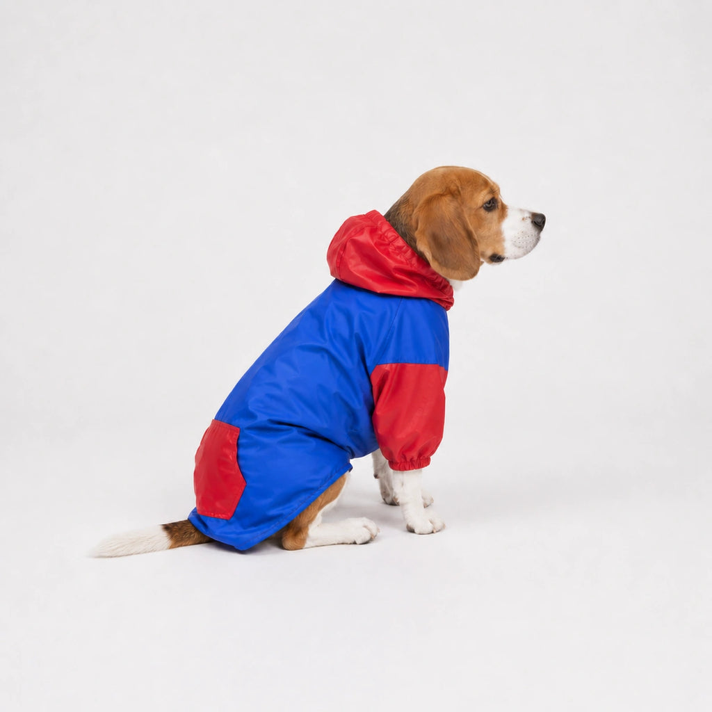 Thunder Tails Drizzle Sizzle 2.0 Raincoat - Blue/Red