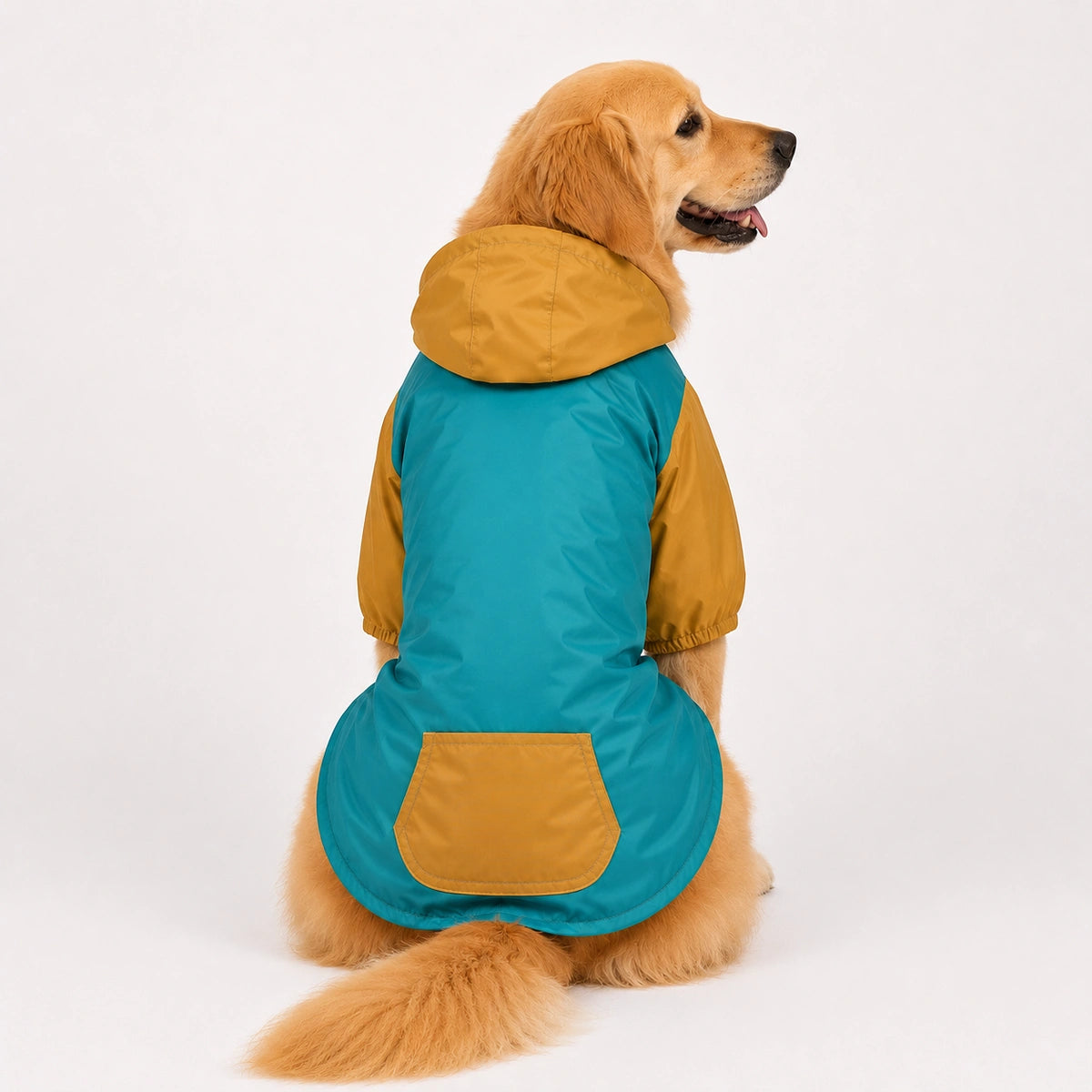 Thunder Tails Drizzle Sizzle 2.0 Raincoat - Teal / Mustard