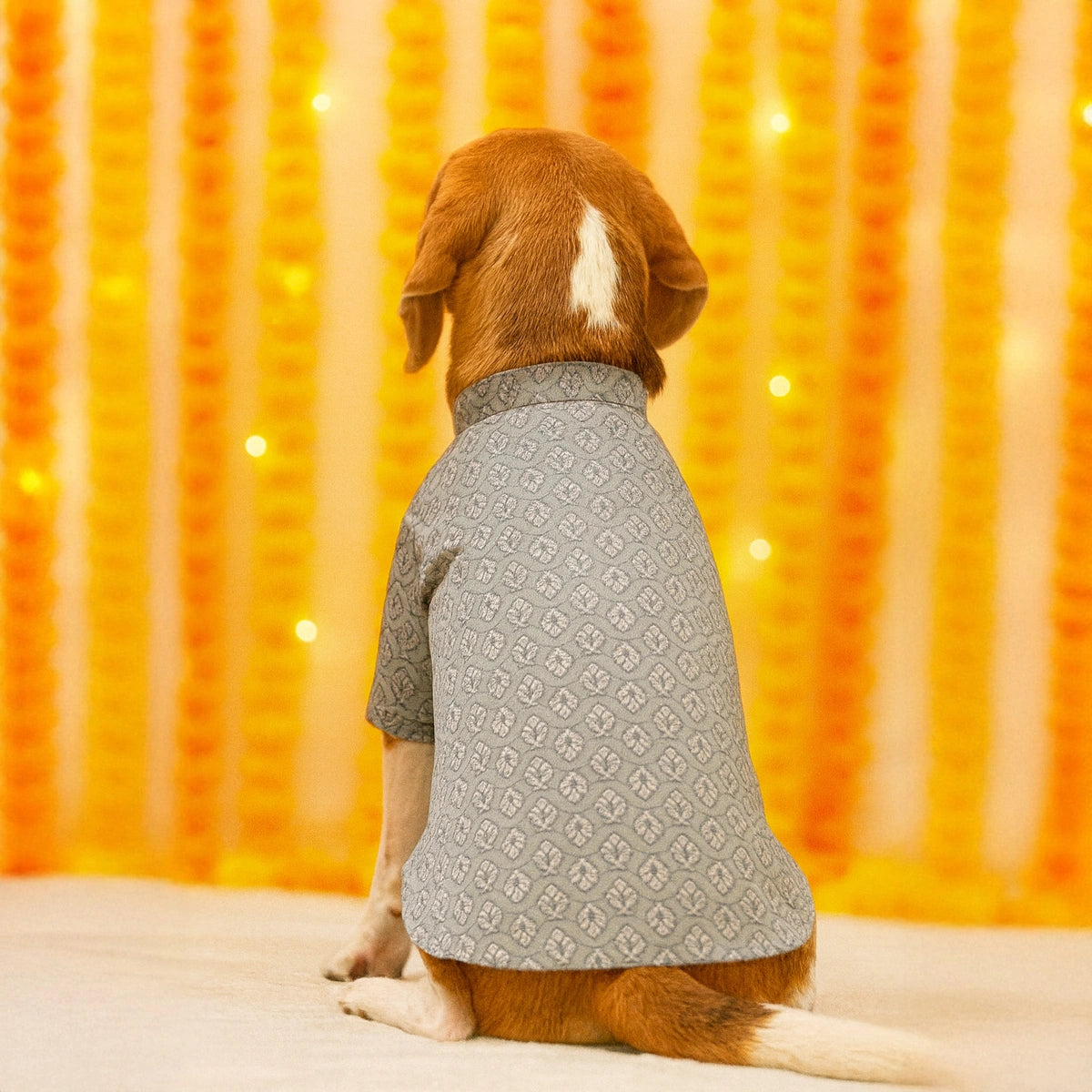 Thunder Tails Grey Brocade Festive Kurta