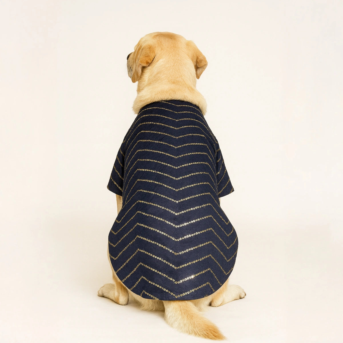 Thunder Tails Navy Cotton Festive Kurta