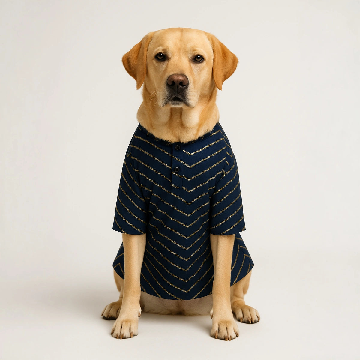 Thunder Tails Navy Cotton Festive Kurta