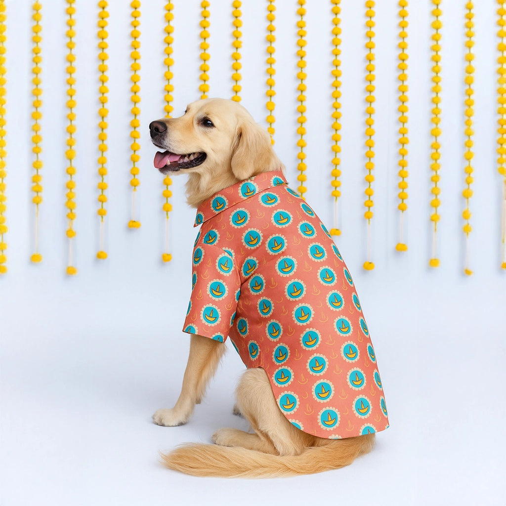 Thunder Tails Peach Festive Shirt