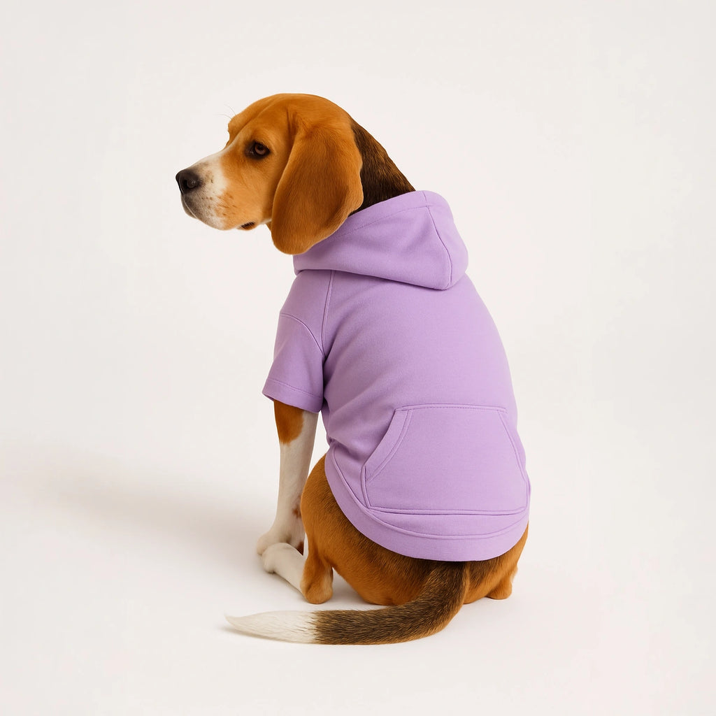 Thunder Tails Fleece Hoodies with Pocket - Lilac